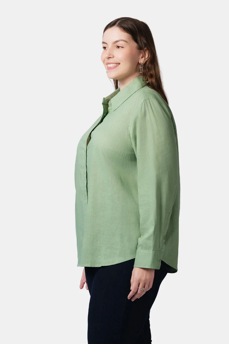 Zeyna|Lyocell Button-Down Shirt