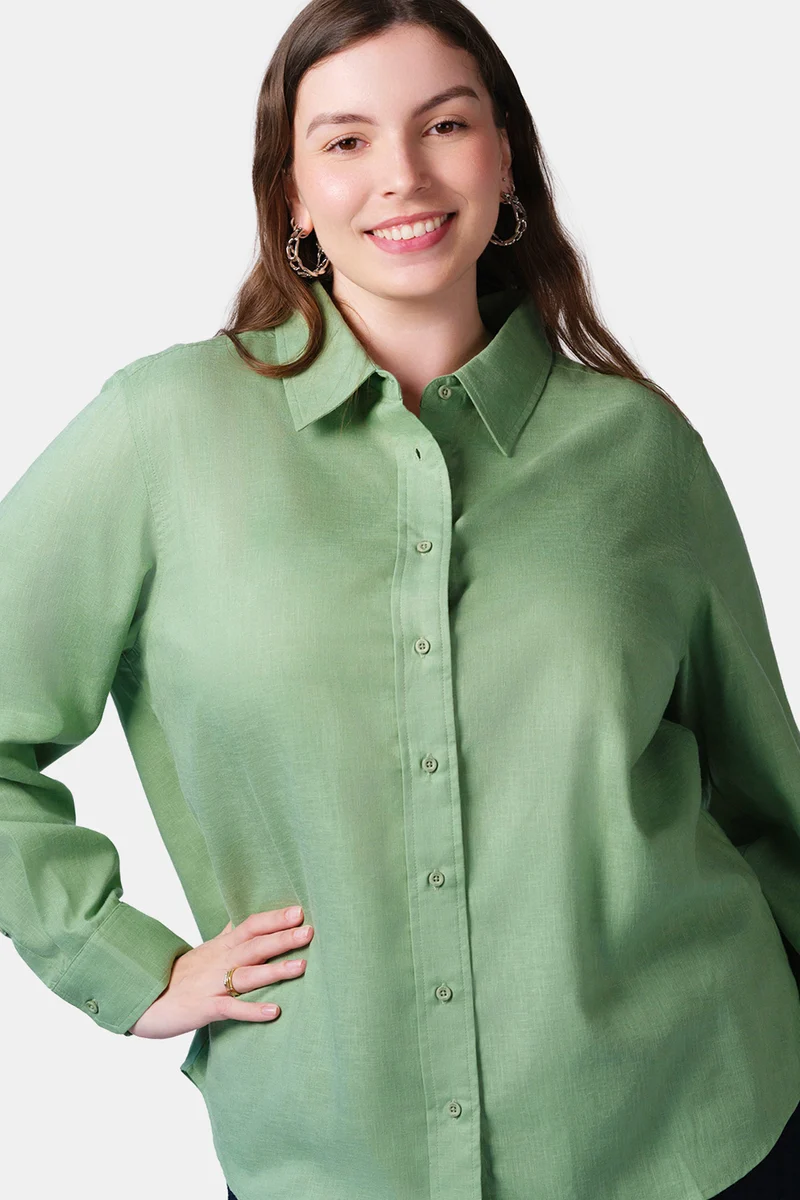 Zeyna|Lyocell Button-Down Shirt