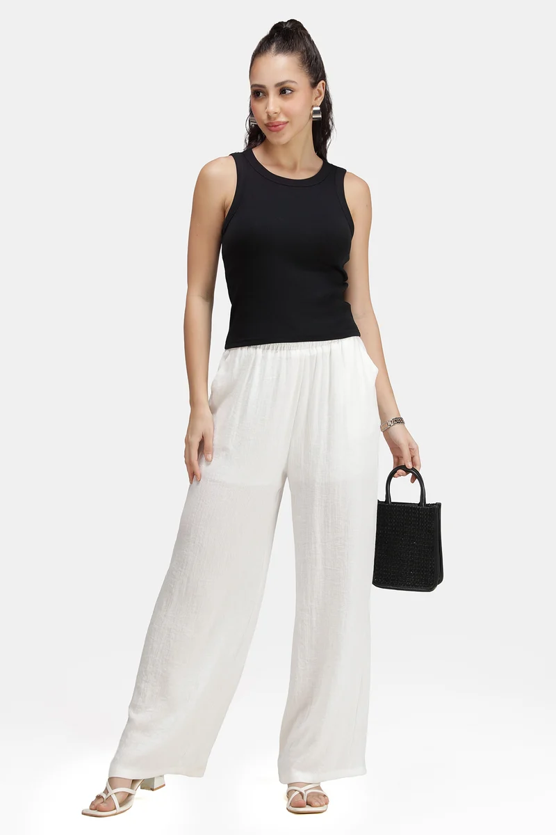 Keir|Cotton Black Ribbed Tank Top