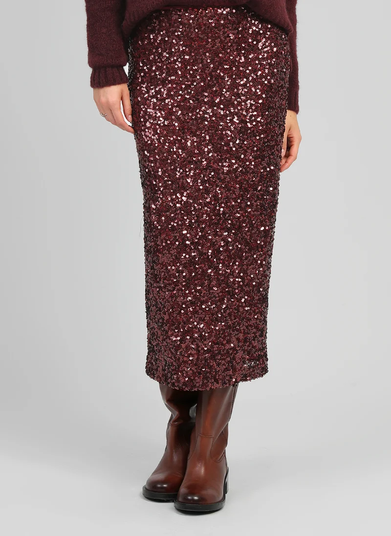 JUPE MIDI JURYFA wine
