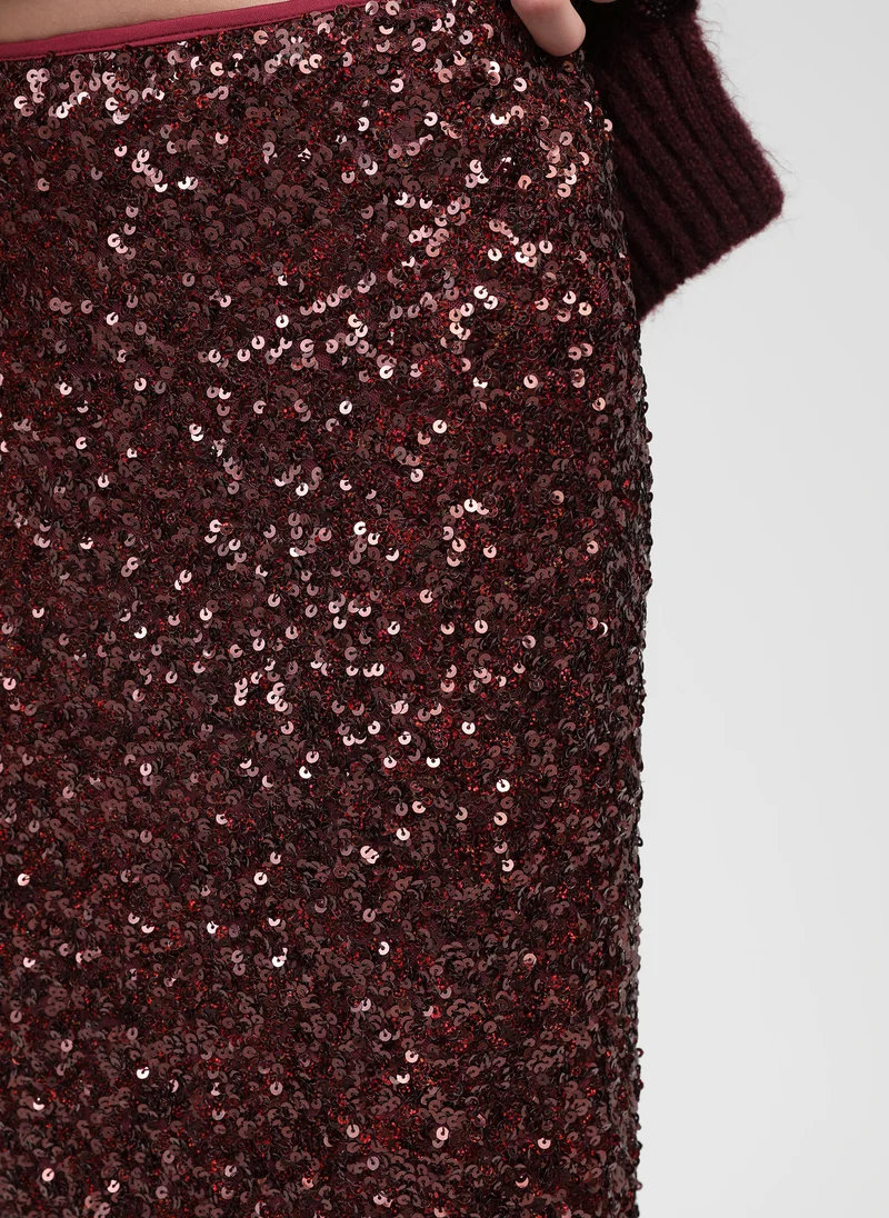 JUPE MIDI JURYFA wine