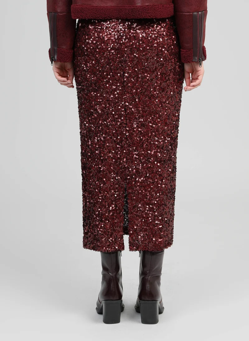 JUPE MIDI JURYFA wine