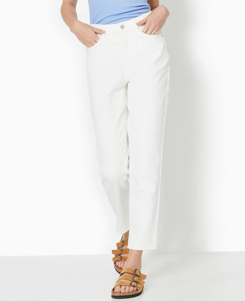 Jean mom taille haute