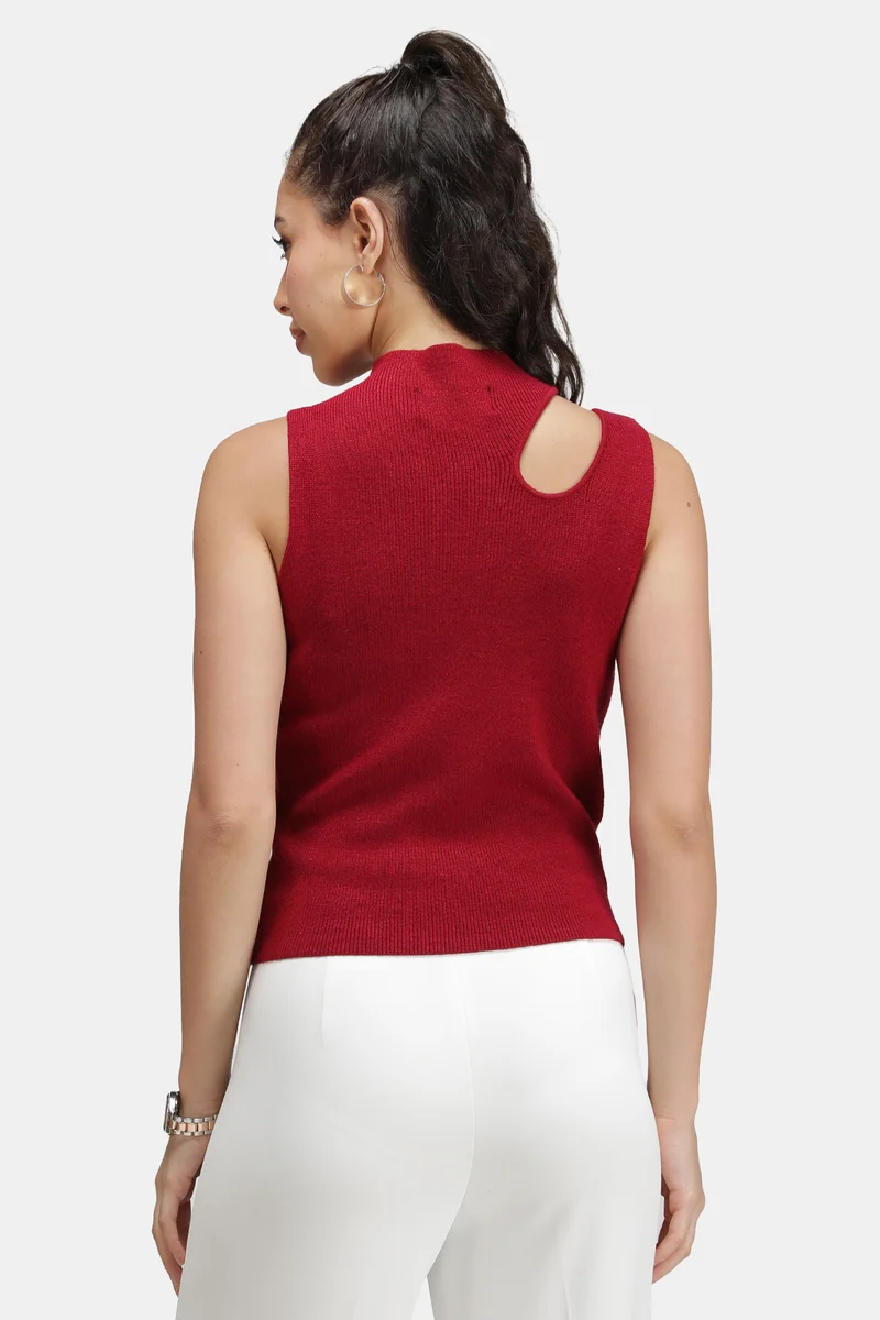 Bodhi|Viscose Asymmetric Cut-Out Flat Knit Tank