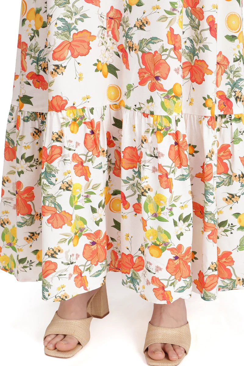 Amani|100% Viscose Off Shoulder Maxi Dress