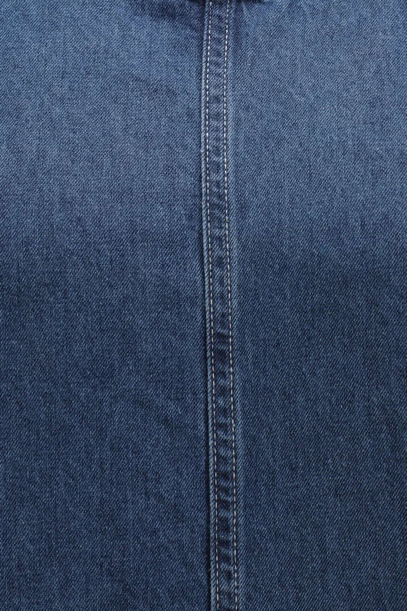 Leah |100% Cotton Denim Aline Midi Dress