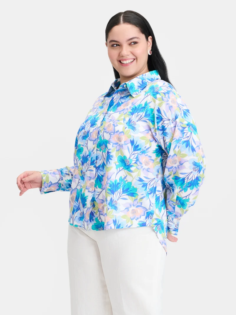 Duba|Linen Printed Button Shirt