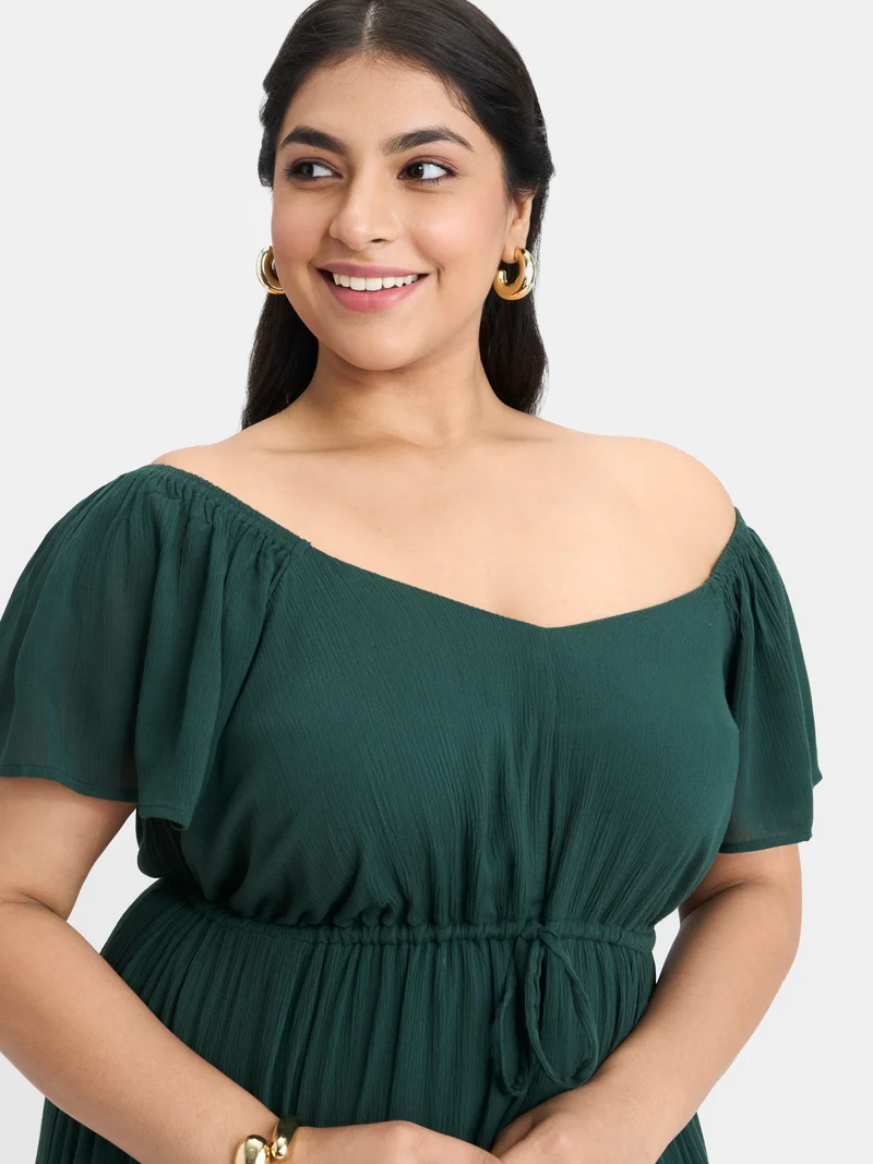 Amaris|100% Viscose Tiered Maxi Dress
