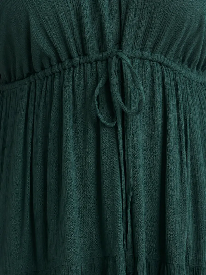 Amaris|100% Viscose Tiered Maxi Dress