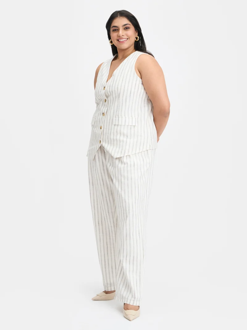 Delany Top Btc|100% Cotton Sleeveless Vest With Buttons