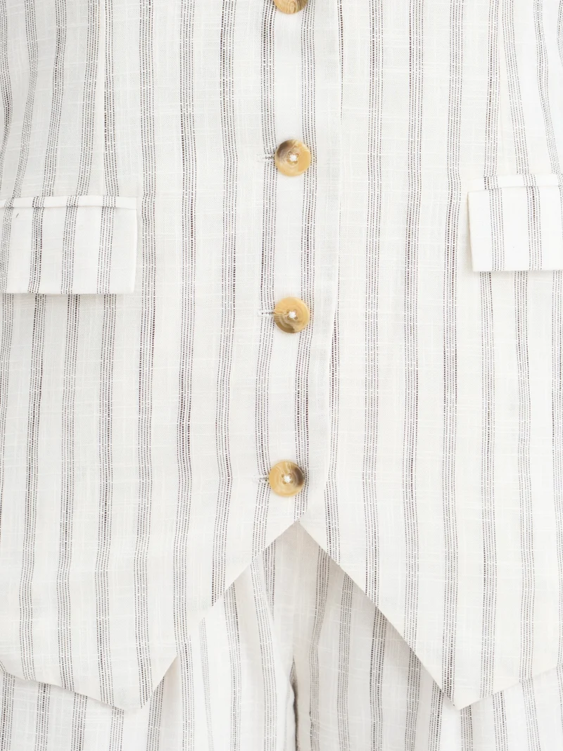 Delany Top Btc|100% Cotton Sleeveless Vest With Buttons