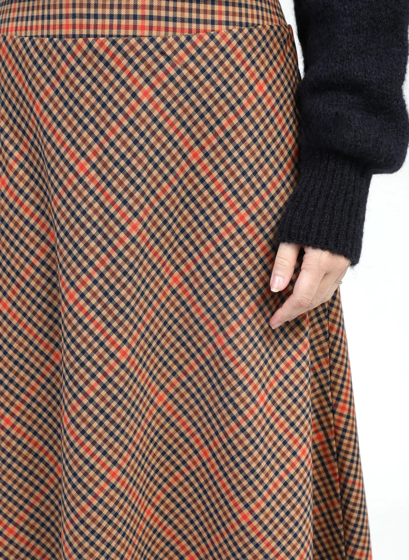 JUPE MIDI JALINA caramel