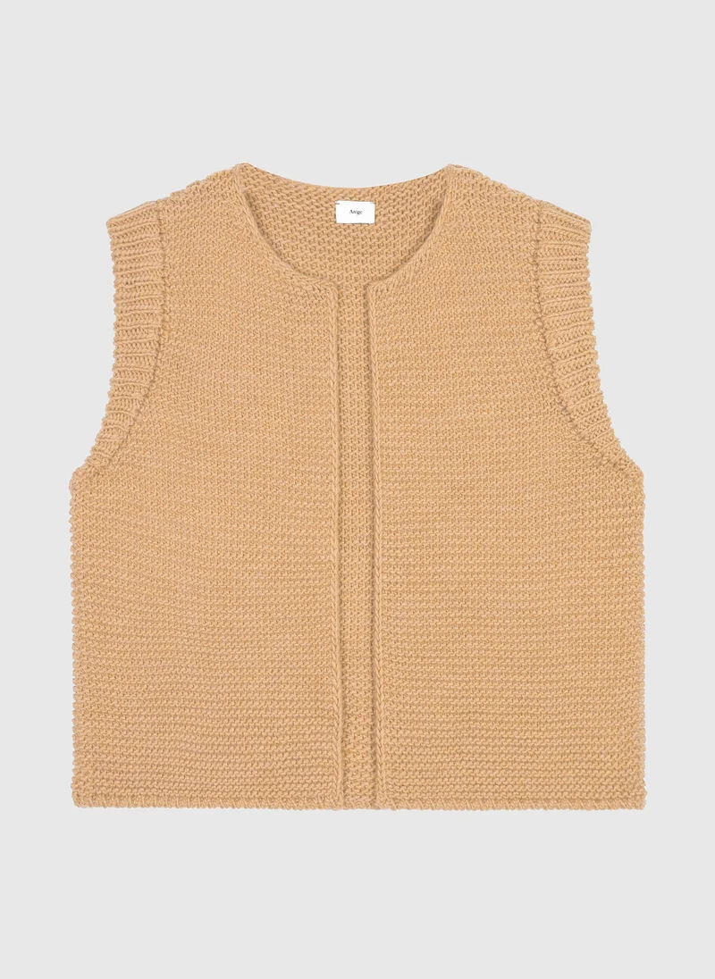 CARDIGAN SANS MANCHE LEGRINGOU beige