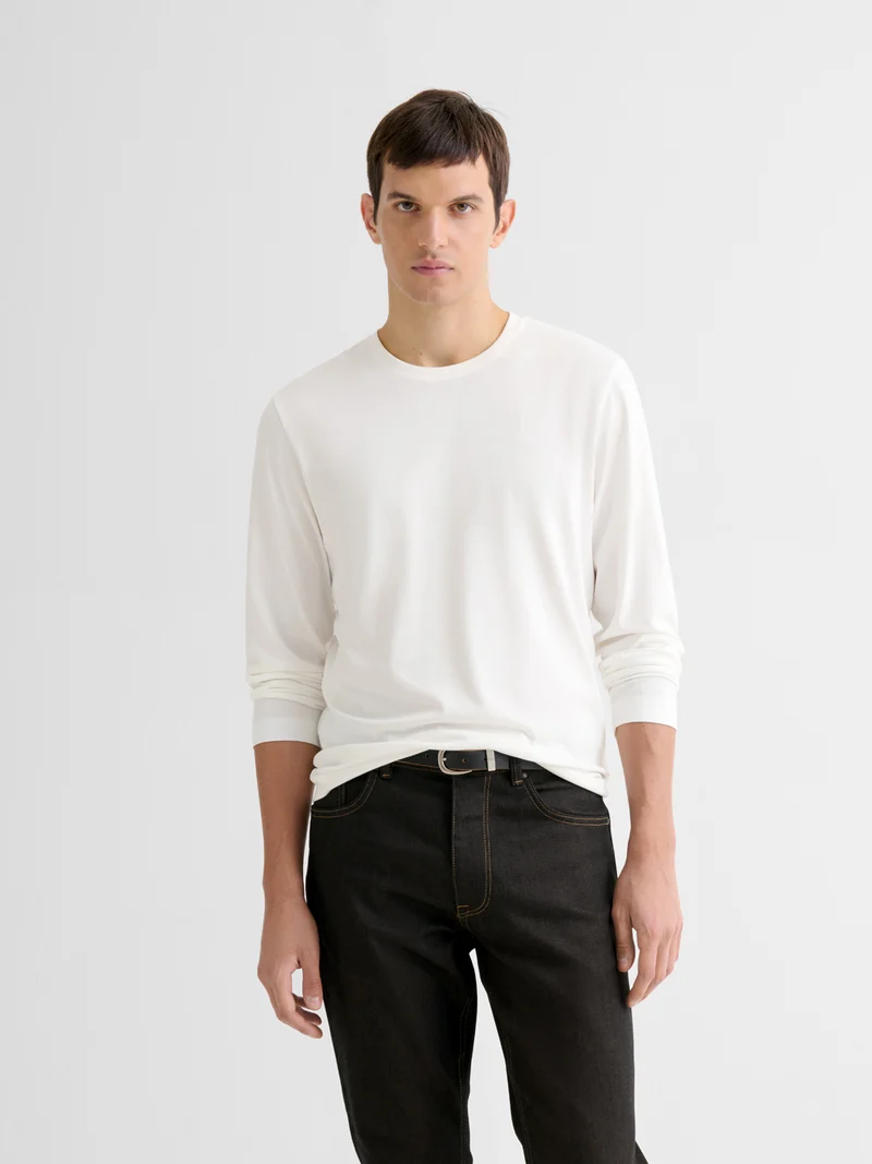 T-shirt manches longues col rond Supima®