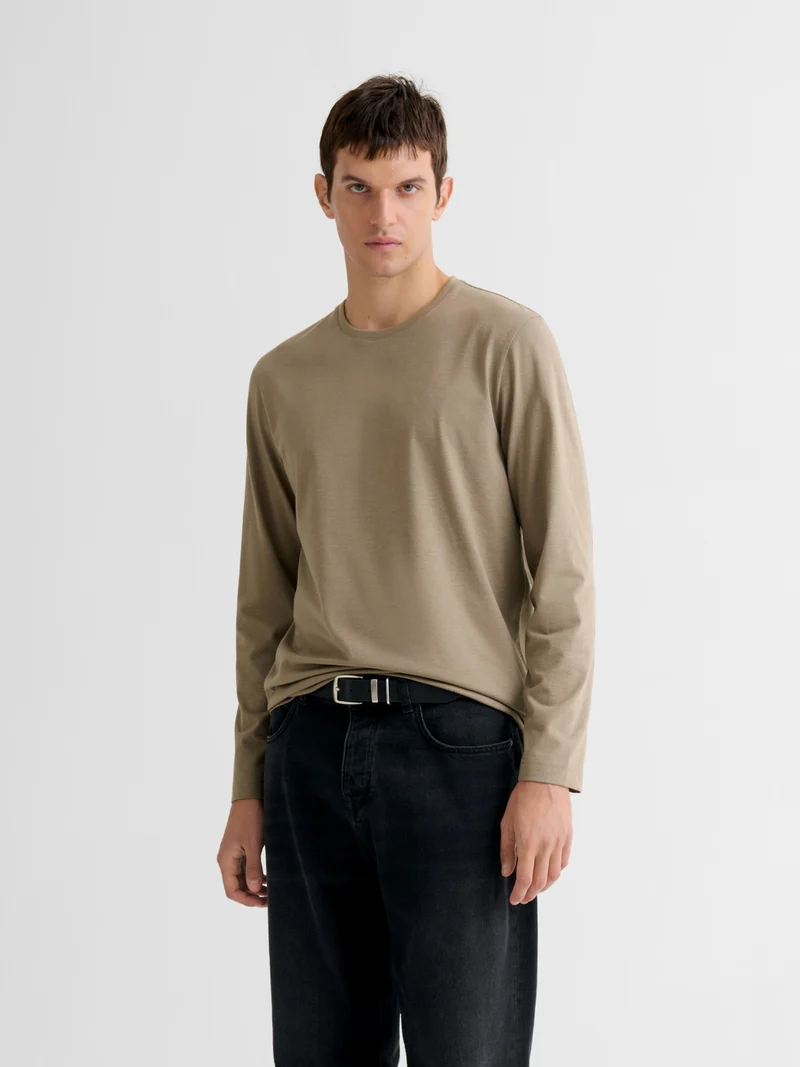 T-shirt manches longues col rond Supima®
