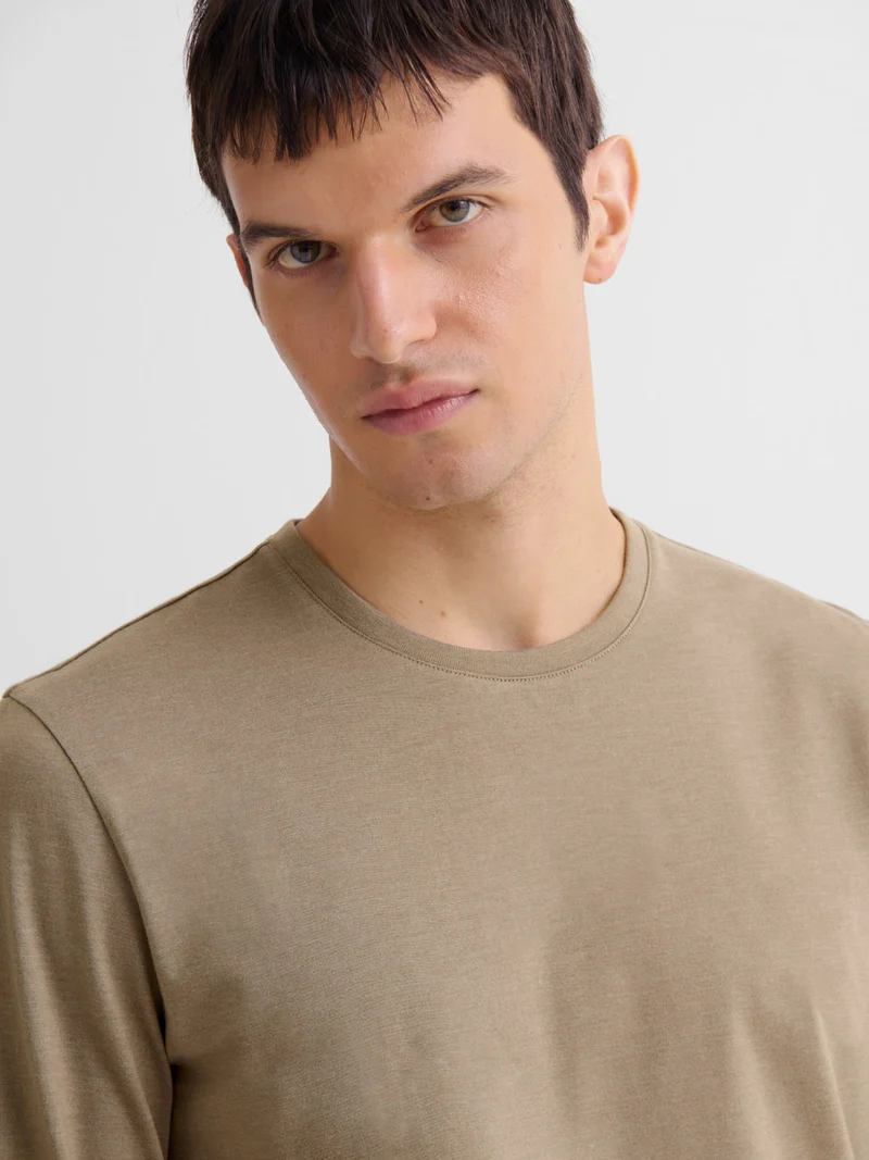 T-shirt manches longues col rond Supima®