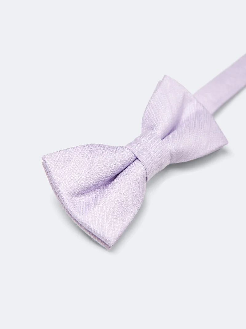 Noeud papillon faux-uni en coton mélangé