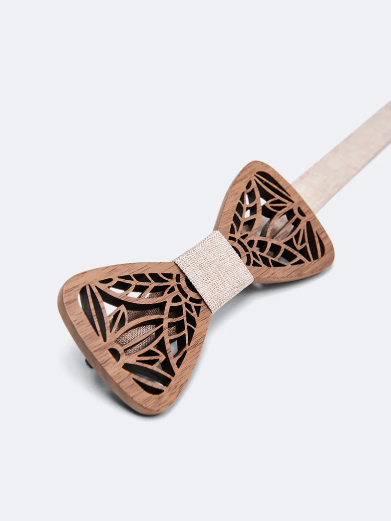 Noeud papillon en bois fantaisie
