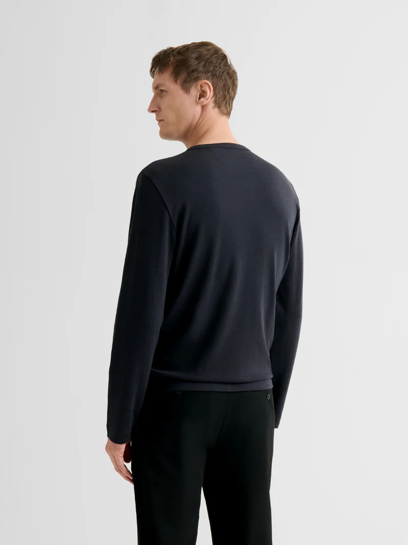 T-shirt manches longues en laine Mérinos