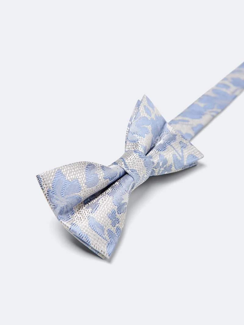 Noeud papillon 100% soie fleuri