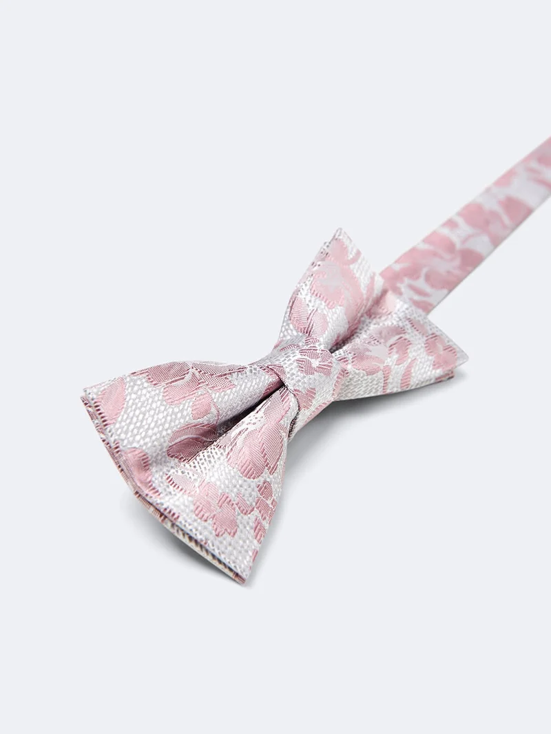 Noeud papillon 100% soie fleuri