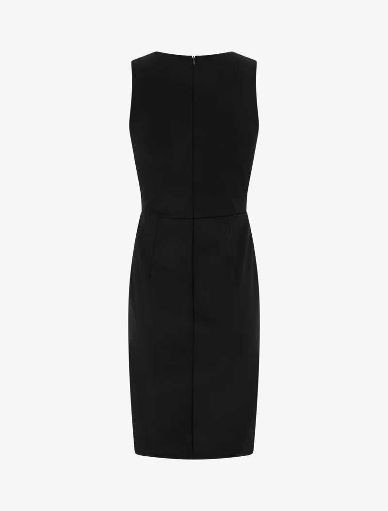 Robe portefeuille sans manches à sequins - Noir
