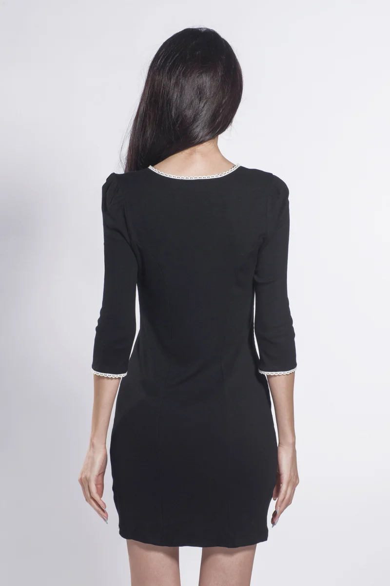 Star|100% Viscose Tie-Up Detail Mini Dress