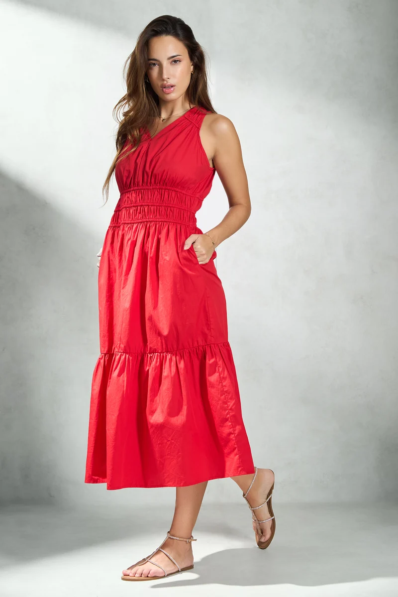 Eve|100% Cotton Tiered Dress