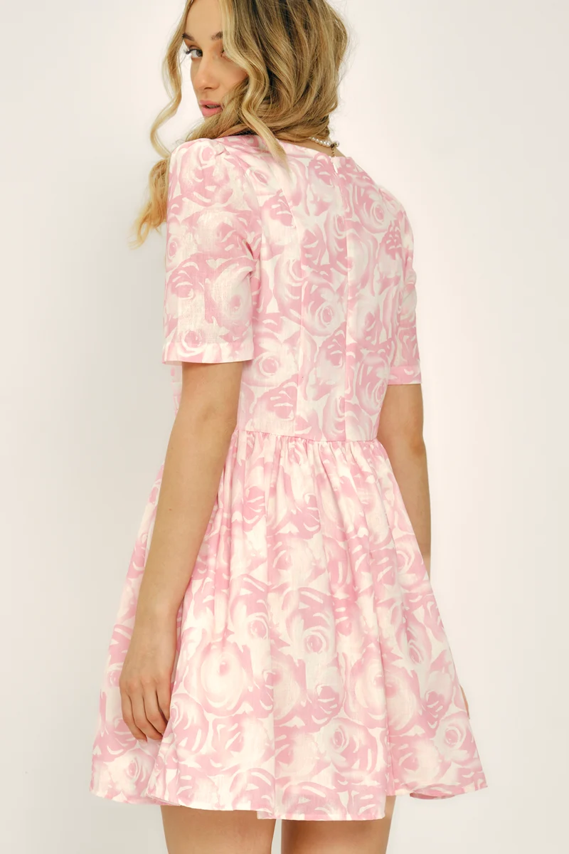 Fleur|Rescued V-Neck Floral Mini Dress