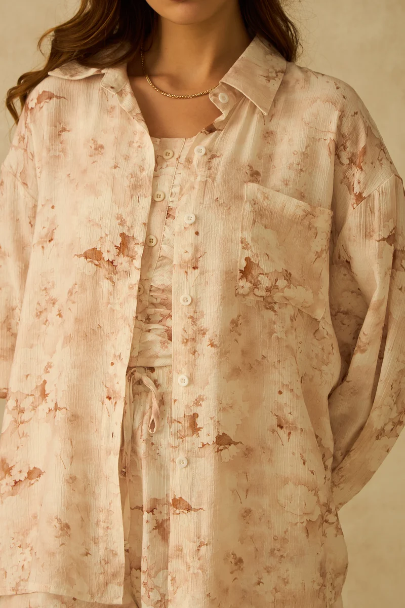 Valeria|Viscose Printed Full Sleeve Shirt