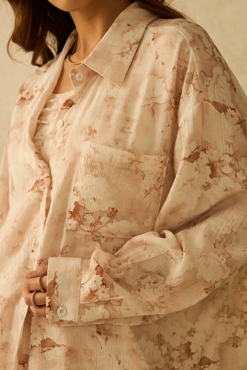 Valeria|Viscose Printed Full Sleeve Shirt