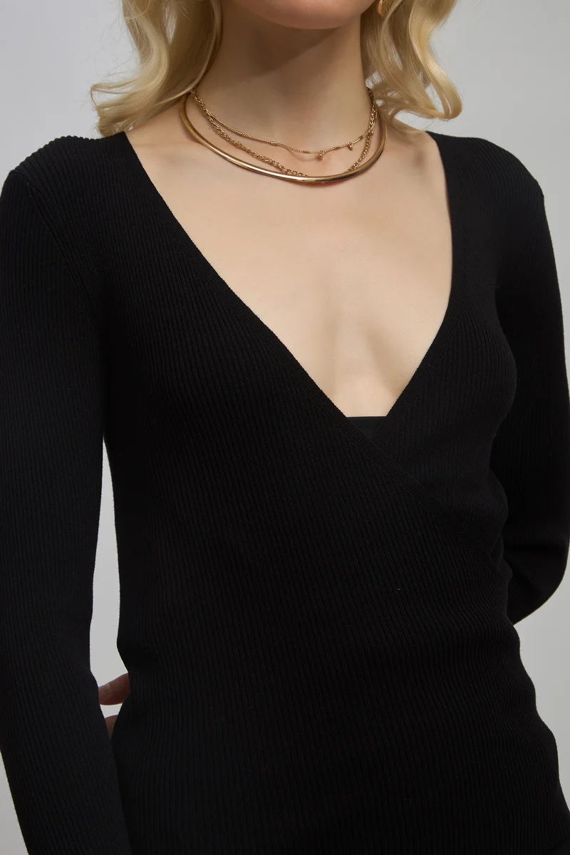 Barabara|Viscose Full Sleeve V-Knit Cardigan
