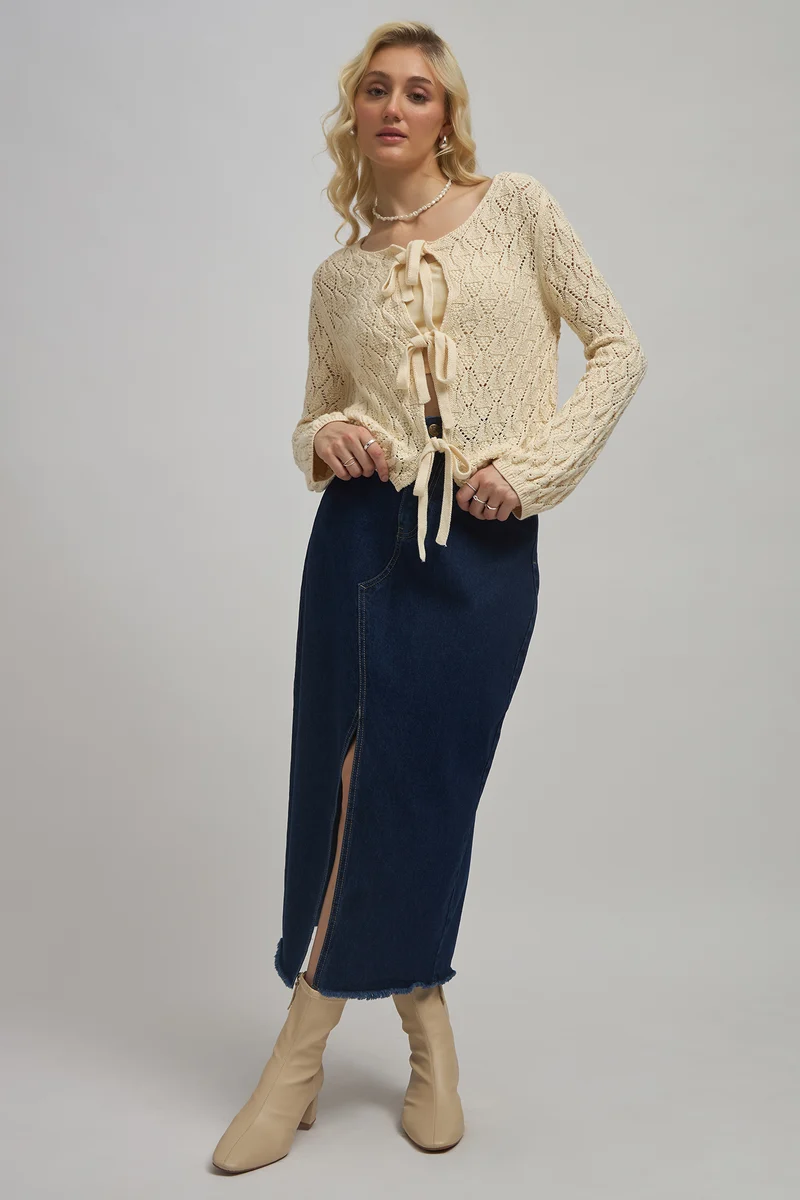 Frankie|100% Cotton Cropped Front Tie Up Top