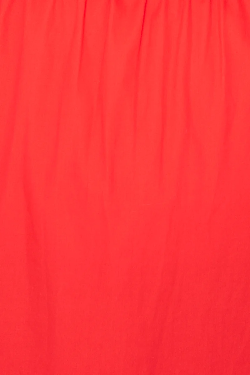 Kiko|100% Cotton Puff Sleeve Maxi Dress