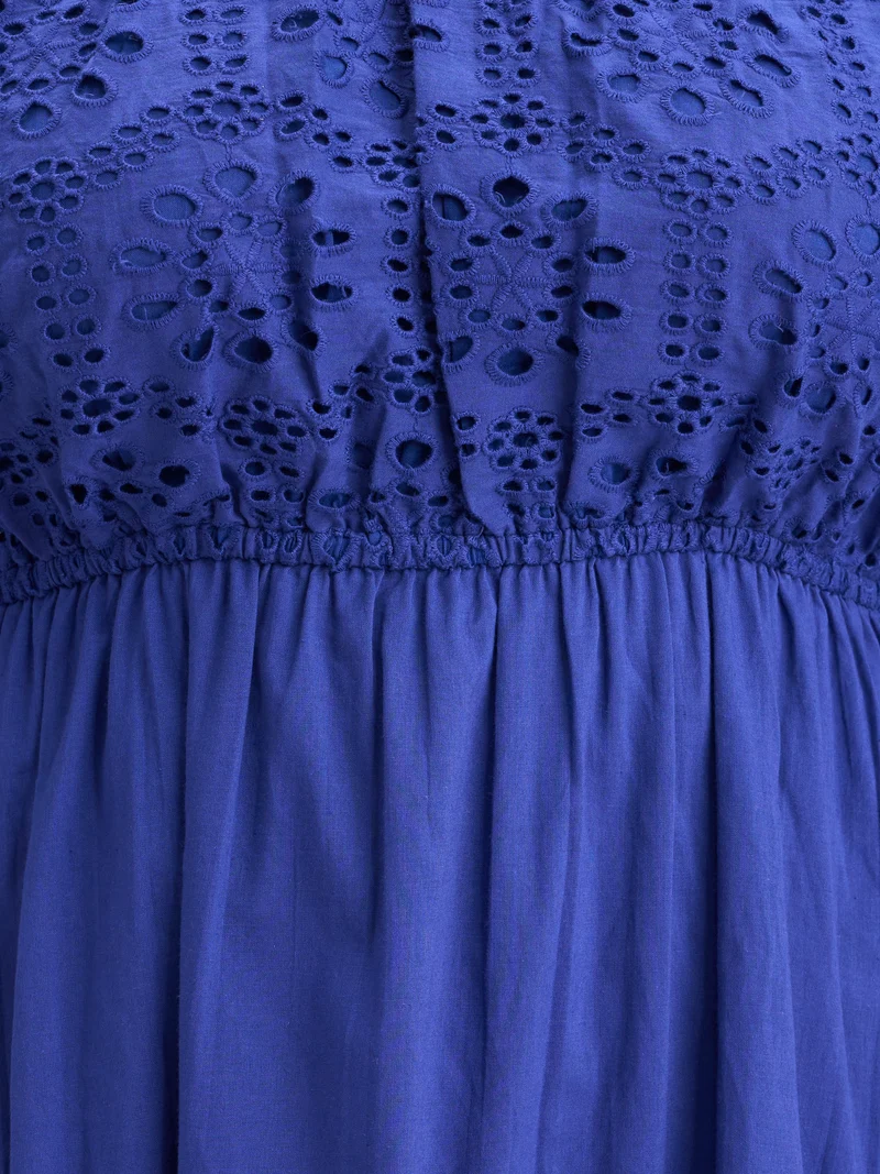 Gracie Btc|100% Cotton Schiffli Midi Dress