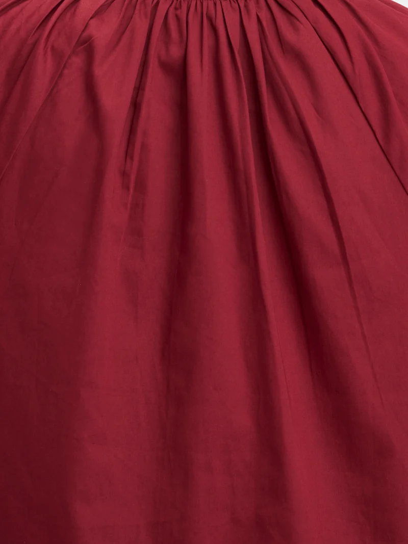 Emrin|100% Cotton Tie-Up A-Line Dress