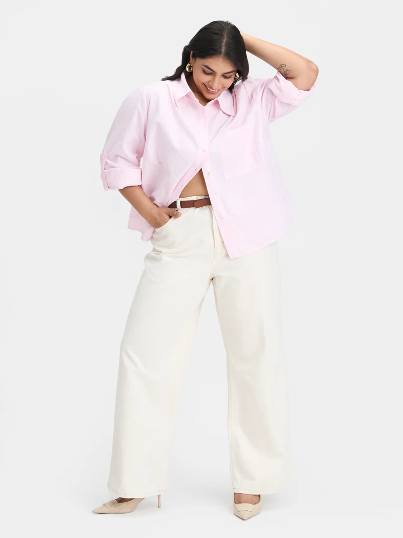 Khloe|100% Cotton Patch Pocket Shirt