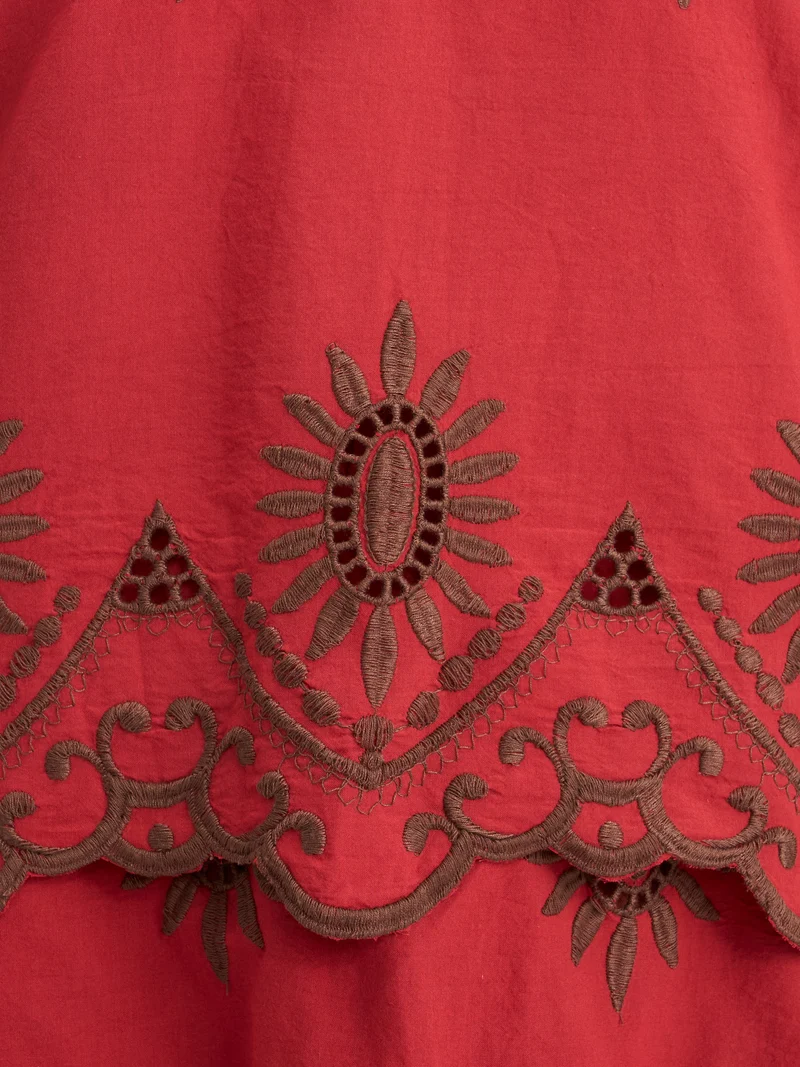 Soleil |100% Cotton Schiffli Tie-Up Top