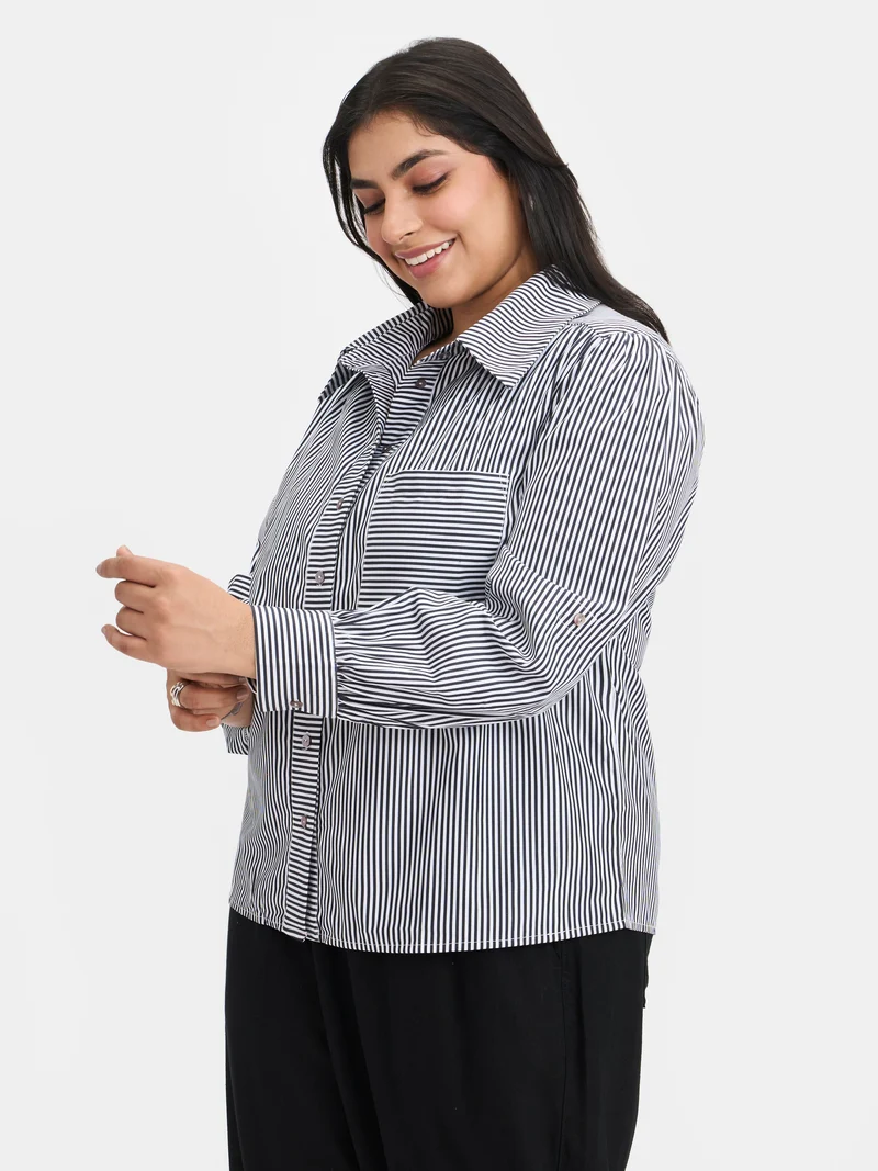 Maliah|100% Cotton Patch Pocket Shirt
