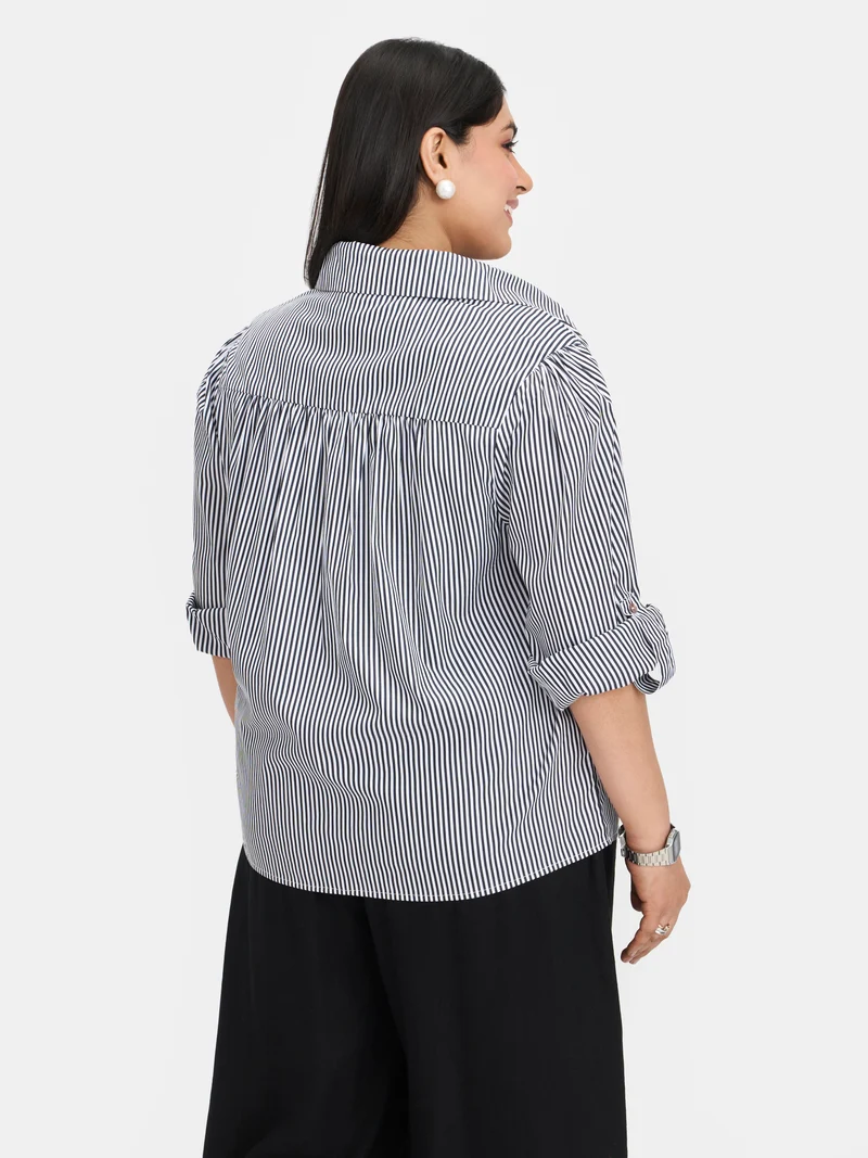 Maliah|100% Cotton Patch Pocket Shirt