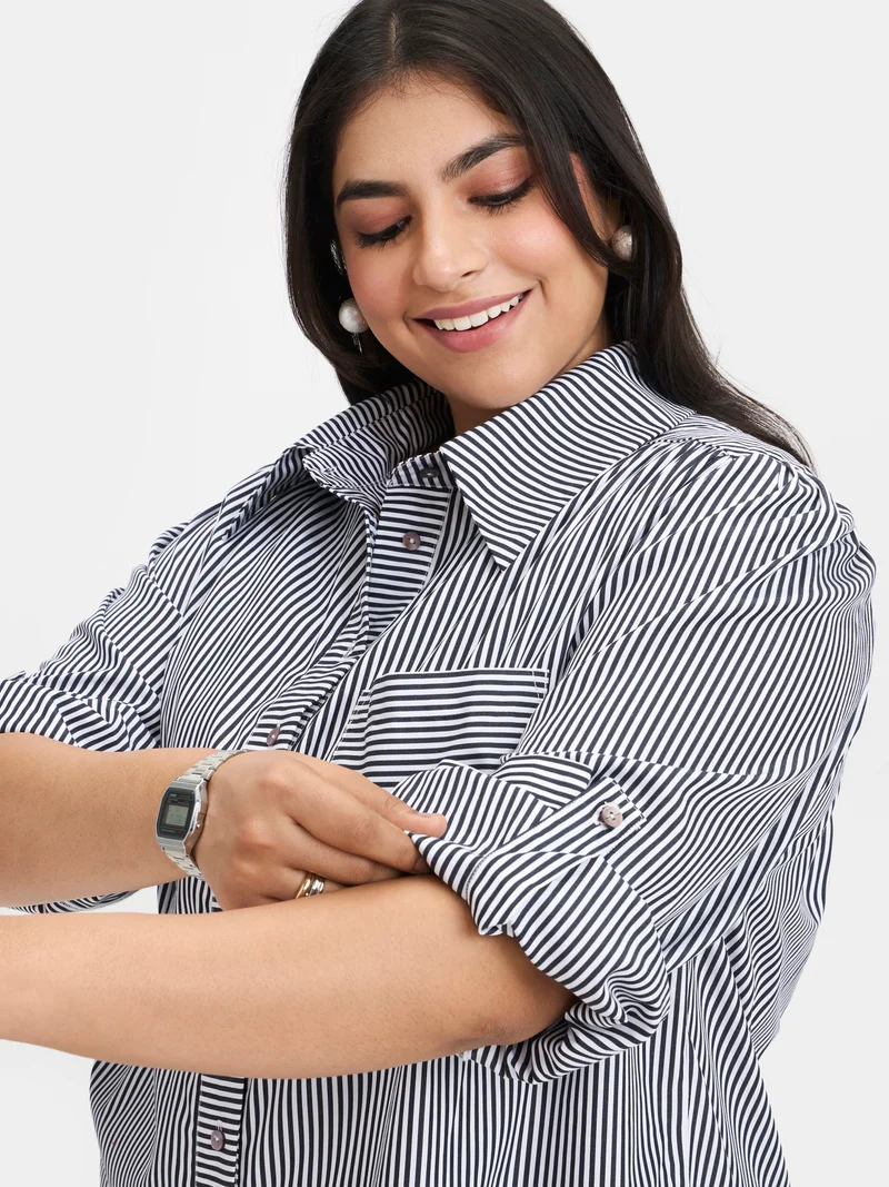 Maliah|100% Cotton Patch Pocket Shirt
