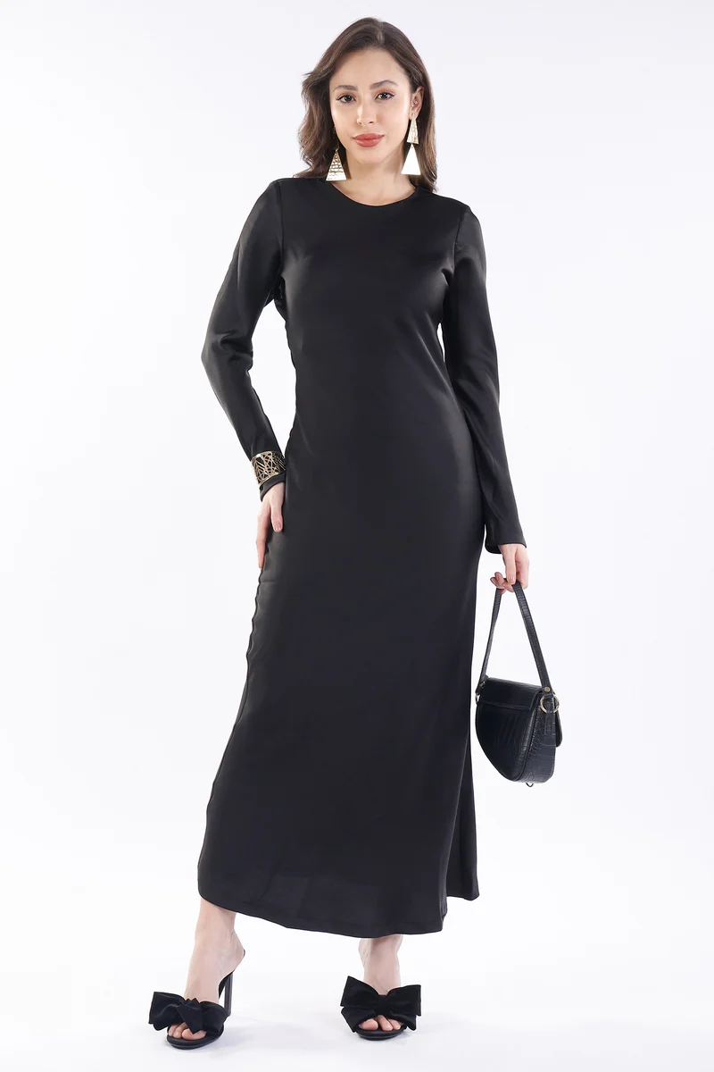Fae|Satin Stylised Back Maxi Gown