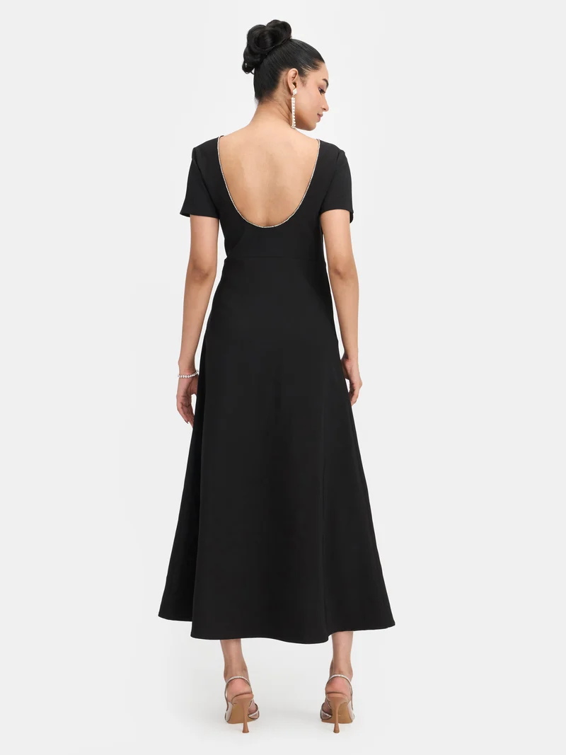 Leya|Satin Front Tie Maxi Dress
