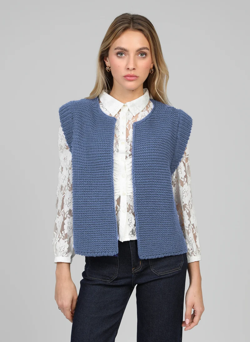 CARDIGAN SANS MANCHE LEGRINGOU A indigo