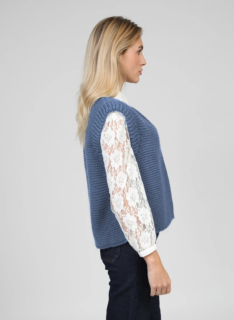 CARDIGAN SANS MANCHE LEGRINGOU A indigo