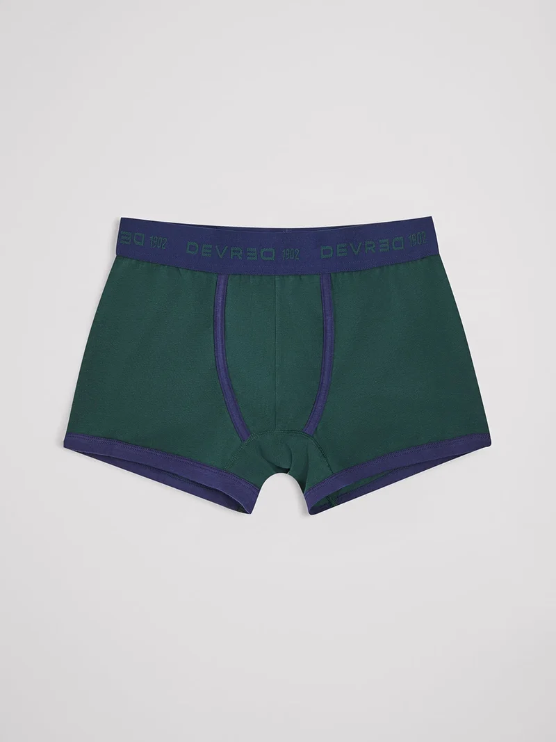 Boxer shorty bicolore en coton