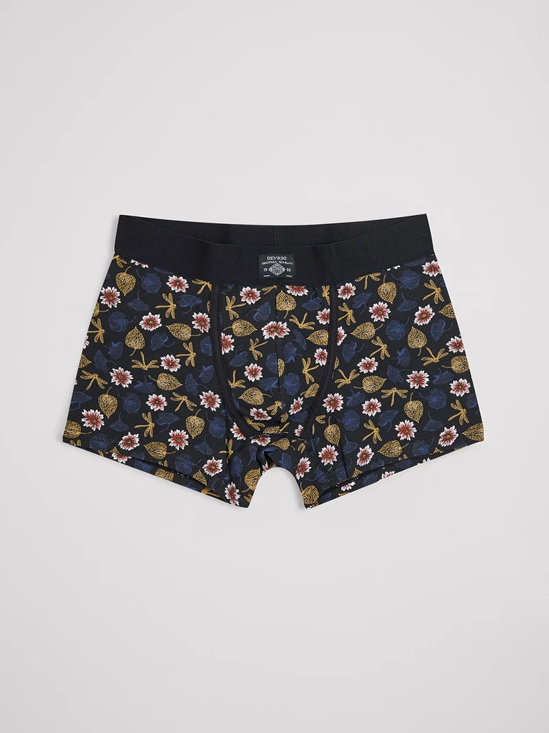 Boxer shorty fleuri en coton