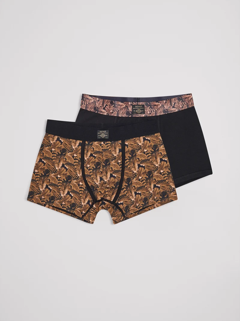 Coffret 2 boxers fantaisie en coton