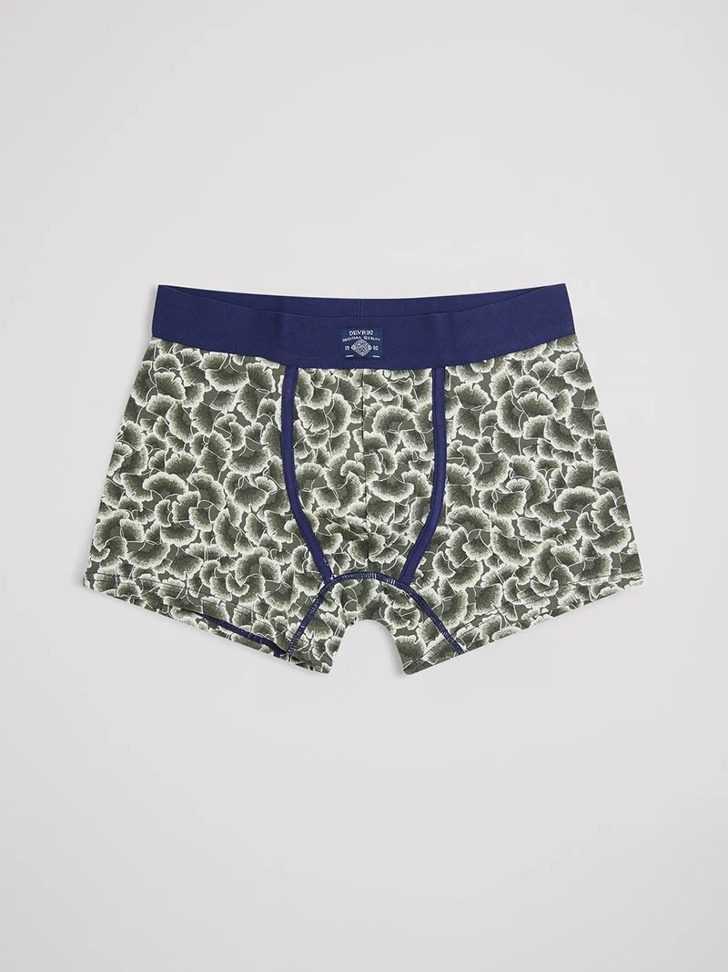 Boxer shorty fleuri en coton