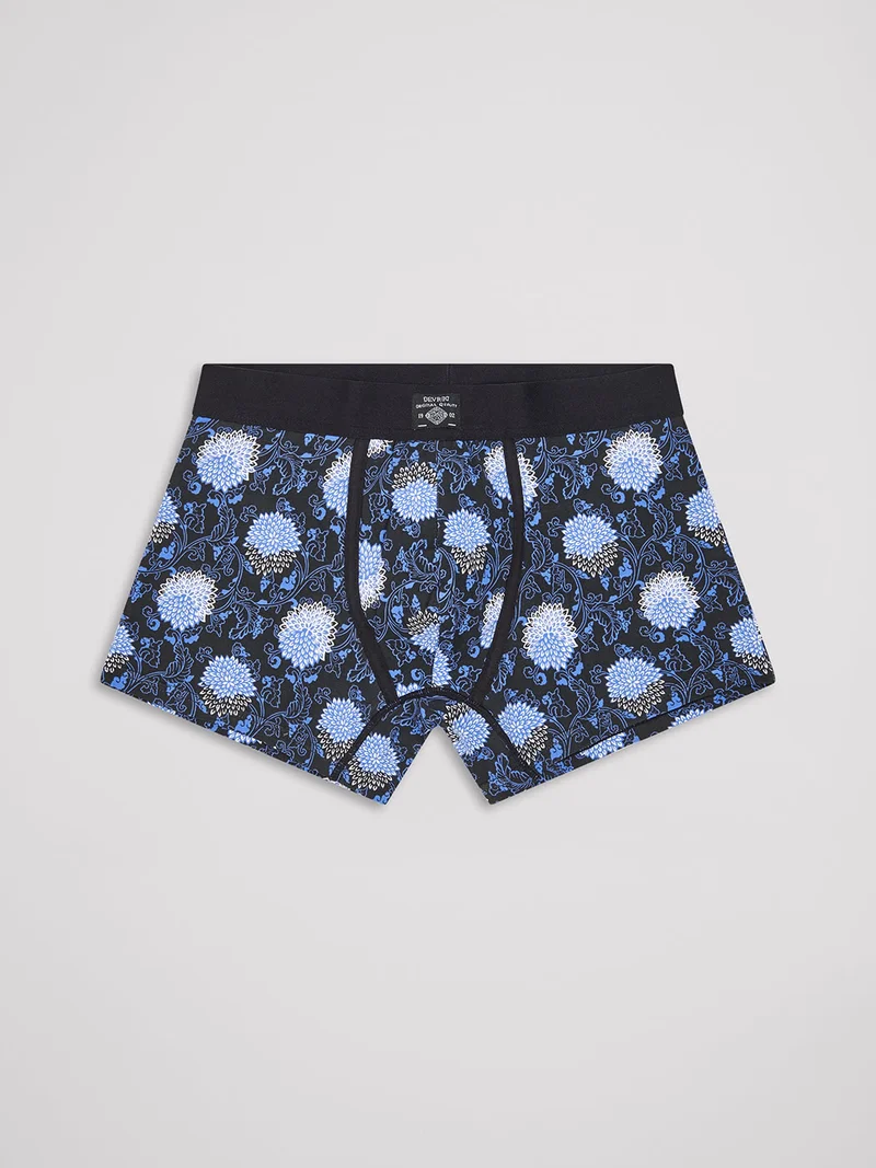 Boxer stretch en coton bio fleuri
